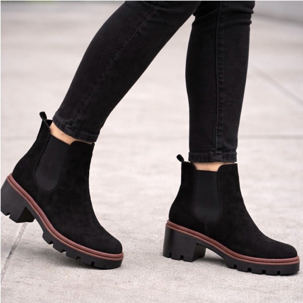 Antonio De Faria Chelsea Black Suede Boots